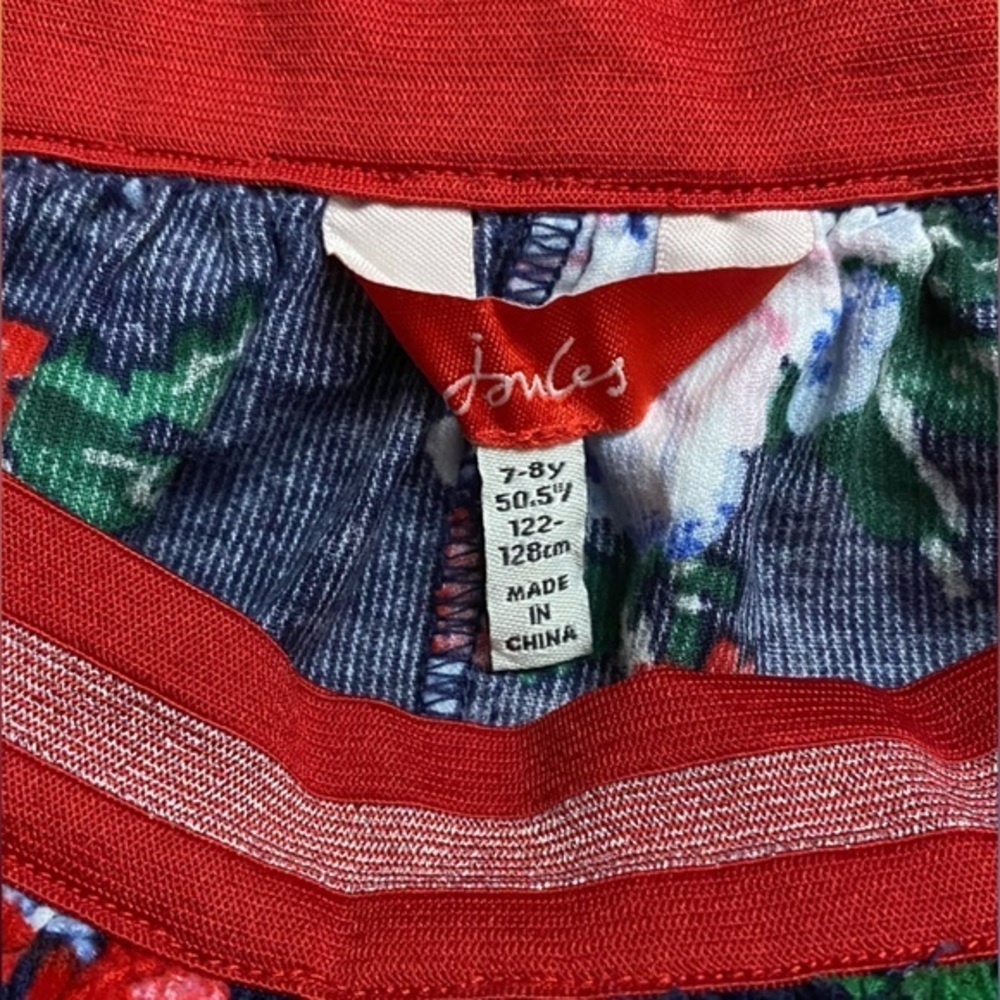 Joules Girls Ruffle Tiered Ruffles Floral Skirt 7-8Y - Picture 3 of 7